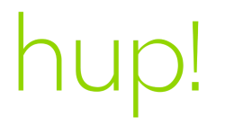 hup! hup! logo
